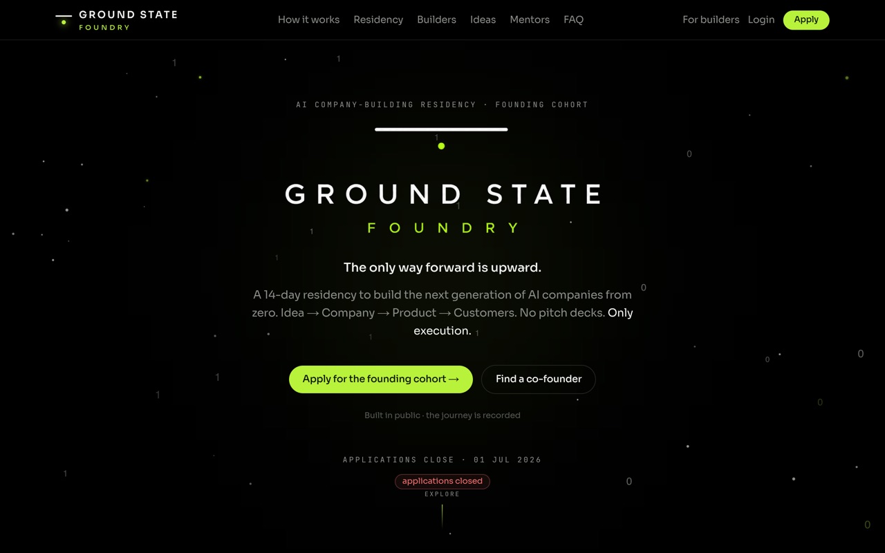 Ground State Foundry website