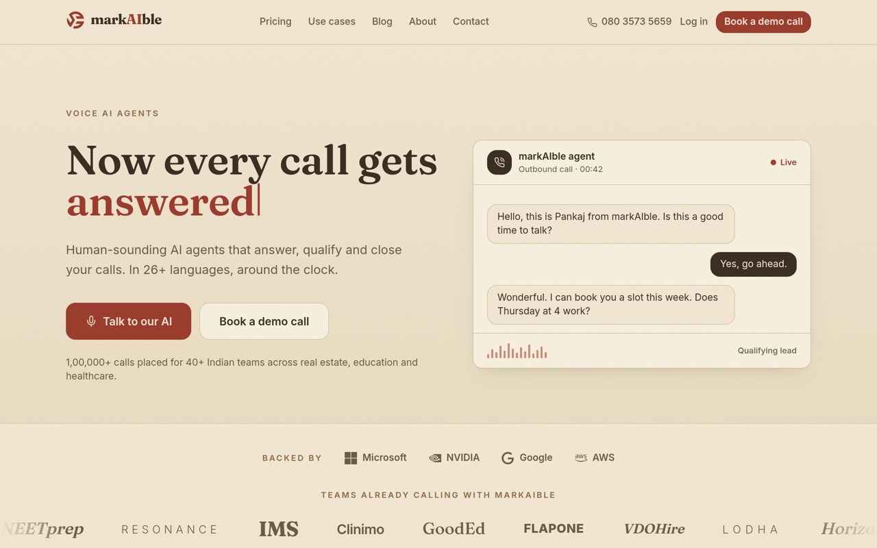markAIble website